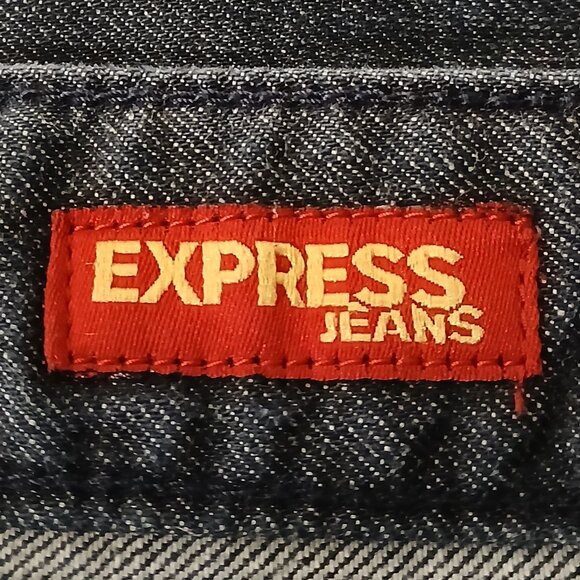 Vintage Express Jeans Size 4 Stella Fit & Flare Low Rise Dark Wash Denim '04 - Picture 7 of 10